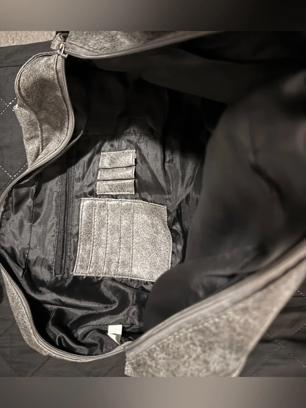 Men's Vintage-Style Gray Shoulder Bag